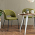 Oikiture 8x Armchair Dining Chair Sherpa Green&Black