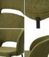 Oikiture 8x Armchair Dining Chair Sherpa Green&Black