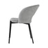 Dining Chair Set of 2 Linen Grey and Black