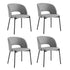 4x Armchair Dining Chair Fabric Grey&Black