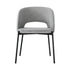 4x Armchair Dining Chair Fabric Grey&Black