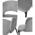 6x Armchair Dining Chair Fabric Grey&Black