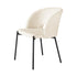 Dining Chair Set of 2 Sherpa White and Black