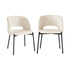 4x Armchair Dining Chair Sherpa White&Black