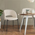 4x Armchair Dining Chair Sherpa White&Black