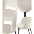 4x Armchair Dining Chair Sherpa White&Black