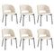 6x Armchair Dining Chair Sherpa White&Black