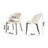 6x Armchair Dining Chair Sherpa White&Black