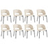 8x Dining Chair Tub Armchairs Sherpa Black&White