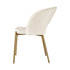 4x Armchair Dining Chair Sherpa White&Gold
