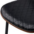 Oikiture 6x Dining Chairs Leather Wooden Metal Legs Black