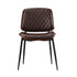 6x Dining Chairs Leather Wooden Metal Legs Walnut