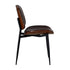 6x Dining Chairs Leather Wooden Metal Legs Walnut