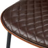 6x Dining Chairs Leather Wooden Metal Legs Walnut
