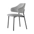 Dining Chair Set of 2 Grey and Black