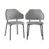 4x Dining Chairs Tub Fabric Grey&Black