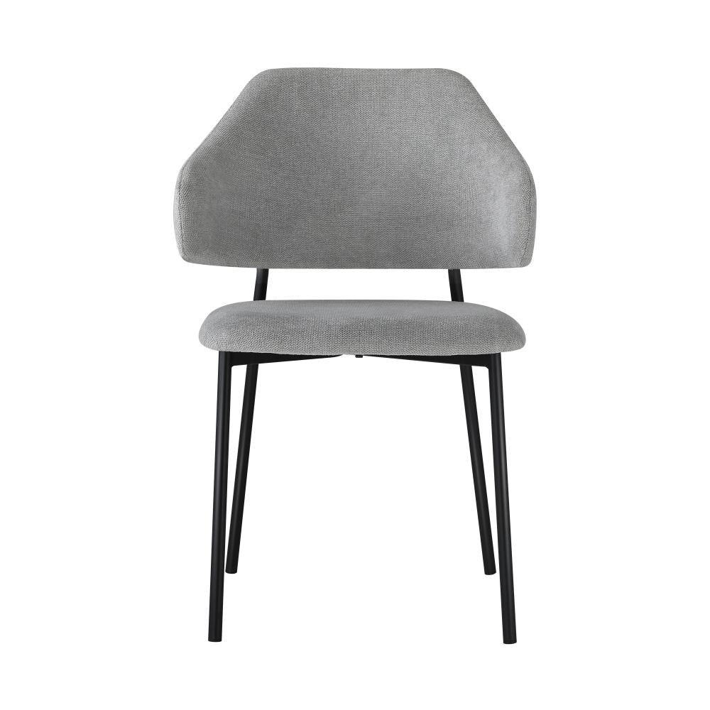 4x Dining Chairs Tub Fabric Grey&Black