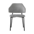 4x Dining Chairs Tub Fabric Grey&Black