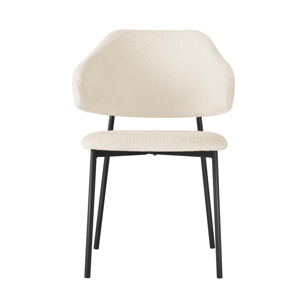 Dining Chair Set of 2 White and Black