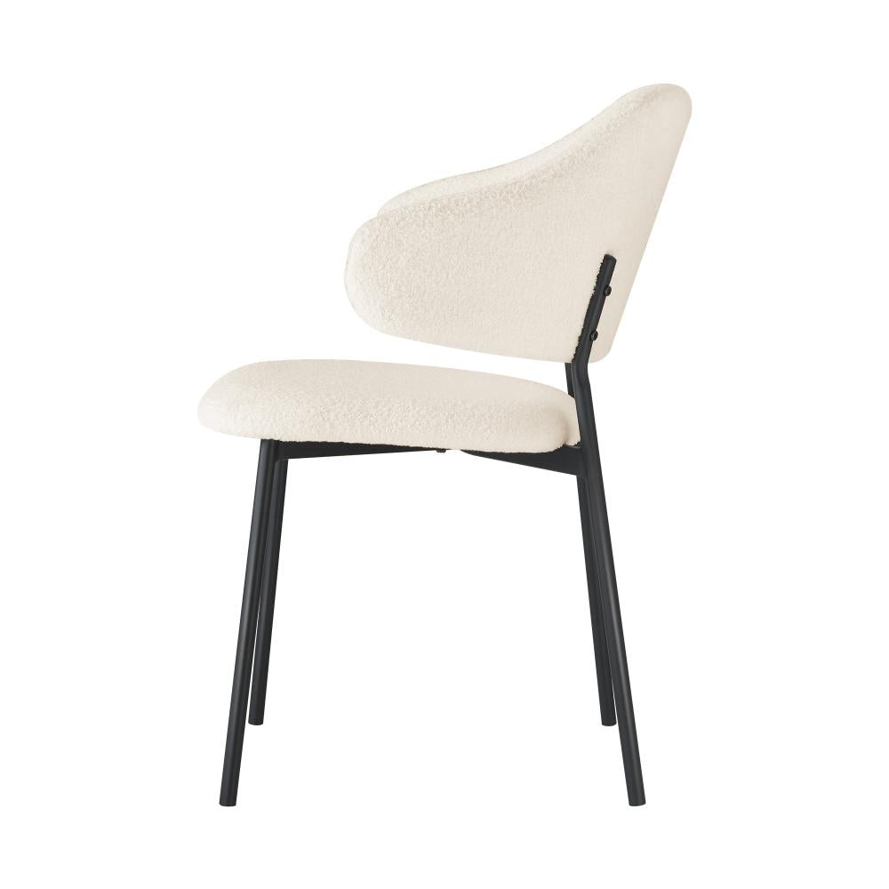 Dining Chair Set of 2 White and Black