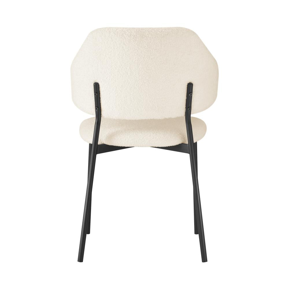 Dining Chair Set of 2 White and Black