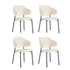 4x Dining Chairs Tub Sherpa White&Black