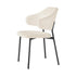 4x Dining Chairs Tub Sherpa White&Black