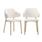 2x Dining Chair Sherpa Gold&White