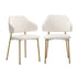 2x Dining Chair Sherpa Gold&White