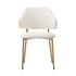 2x Dining Chair Sherpa Gold&White