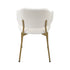 2x Dining Chair Sherpa Gold&White