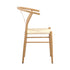Oikiture 4x Dining Chair Metal Hans Wegner Chairs Wishbone Beige