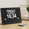 Artiss 7 Inch Digital Day Clock Calendar Alarm LCD Display Black