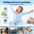 7" Digital Day Clock Calendar Alarm LCD Children Sleep Trainer Clocks Blue