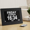 8 Inch Digital Day Clock Calendar Alarm LCD Display Black