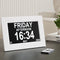 Artiss 8 Inch Digital Day Clock Calendar Alarm LCD Display White
