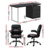Artiss Computer Desk Executive Office Chairs Sets Black