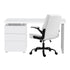 Artiss Computer Desk Executive Office Chairs Sets White