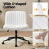 Artiss Office Desk & Chair Set 150cm Computer Desk with 6 Storage Shelves & Ergonomic Cross Legged Chair Armless Cross PU Leather Office Chair with Wheels
