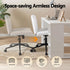 Artiss Office Desk & Chair Set 150cm Computer Desk with 6 Storage Shelves & Ergonomic Cross Legged Chair Armless Cross PU Leather Office Chair with Wheels