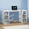 Artiss 150cm Computer Desk with 6 Shelves White Storage Office Study Desk