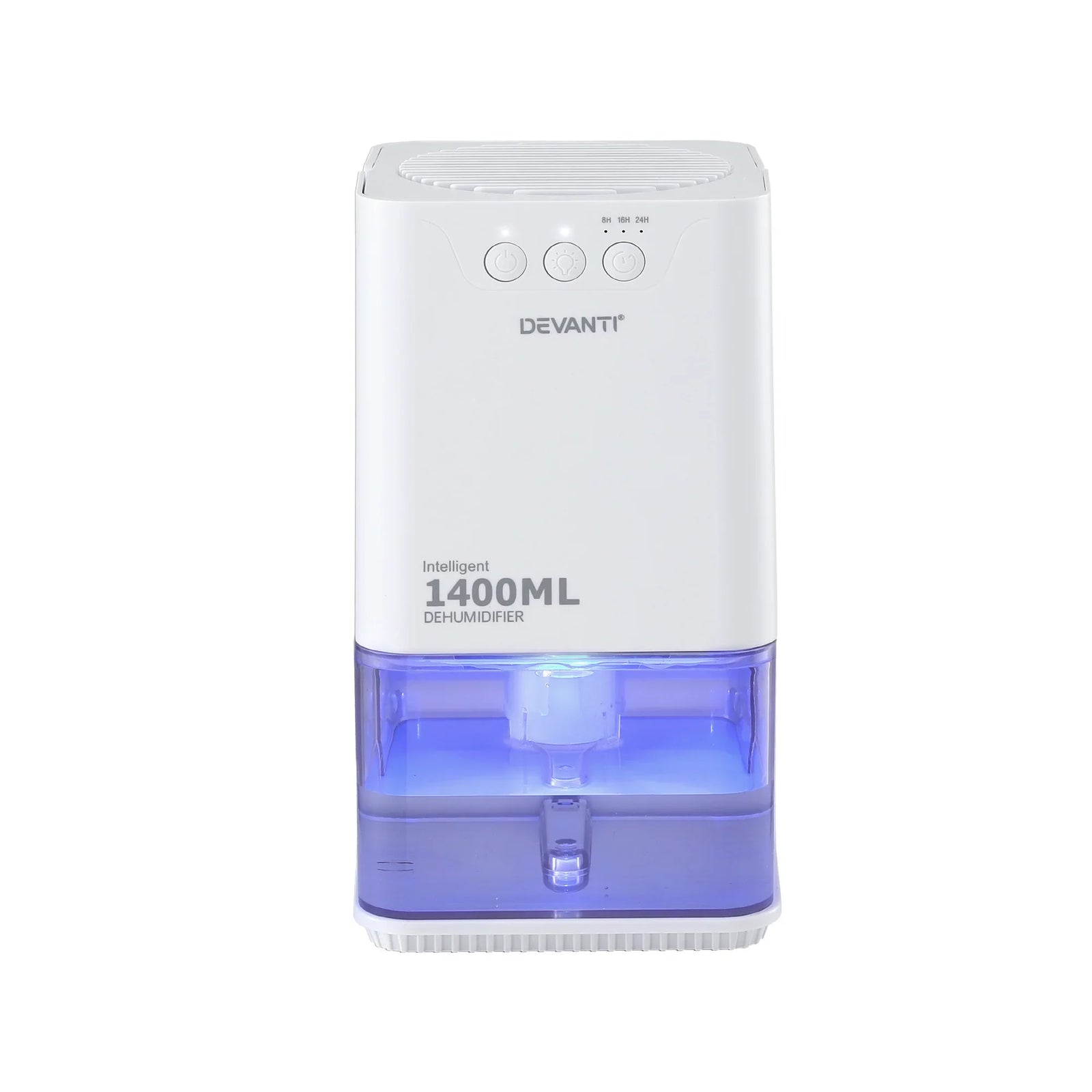 1400ML Portable Dehumidifier Quiet Sleep Mode Timer Auto Off Bedroom White