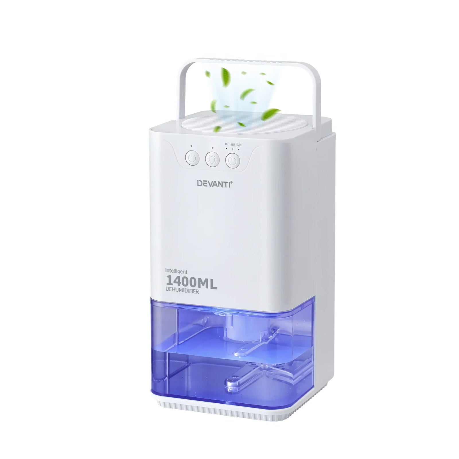 1400ML Portable Dehumidifier Quiet Sleep Mode Timer Auto Off Bedroom White