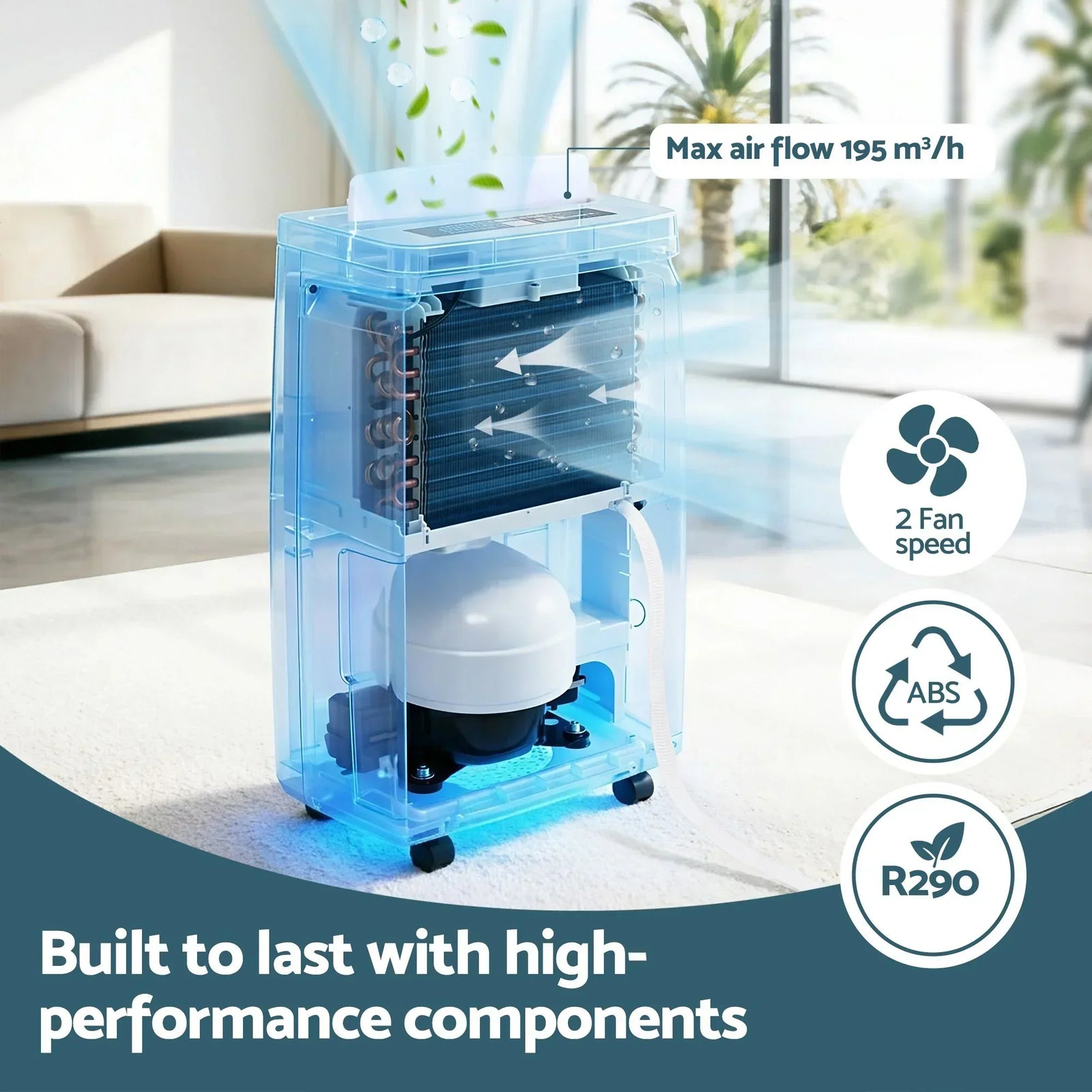 16L Dehumidifier Portable Air Dryer Moisture Absorber 5.5L Water Tank Home