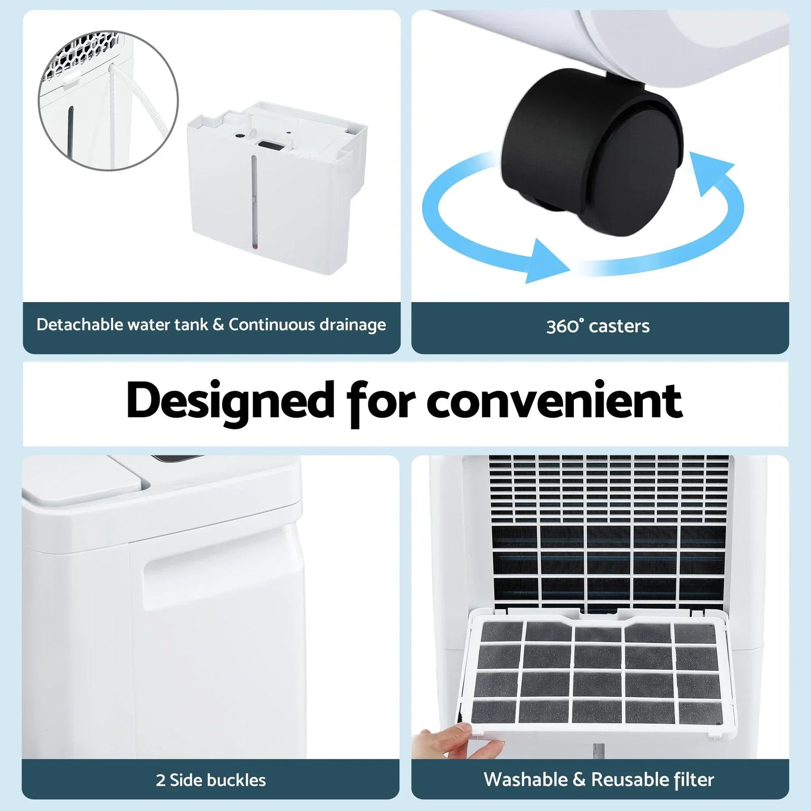 16L Dehumidifier Portable Air Dryer Moisture Absorber 5.5L Water Tank Home