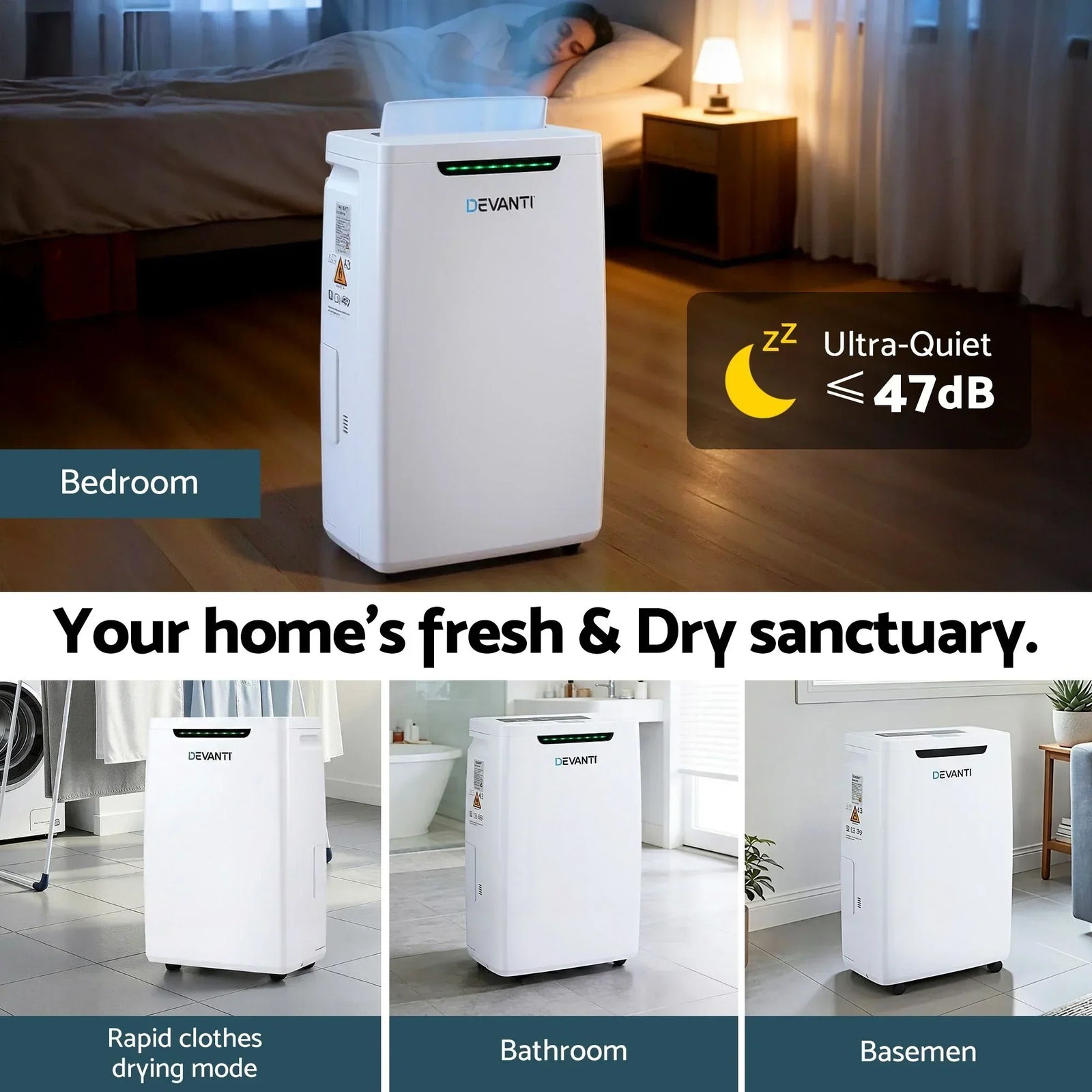 16L Dehumidifier Portable Air Dryer Moisture Absorber 5.5L Water Tank Home