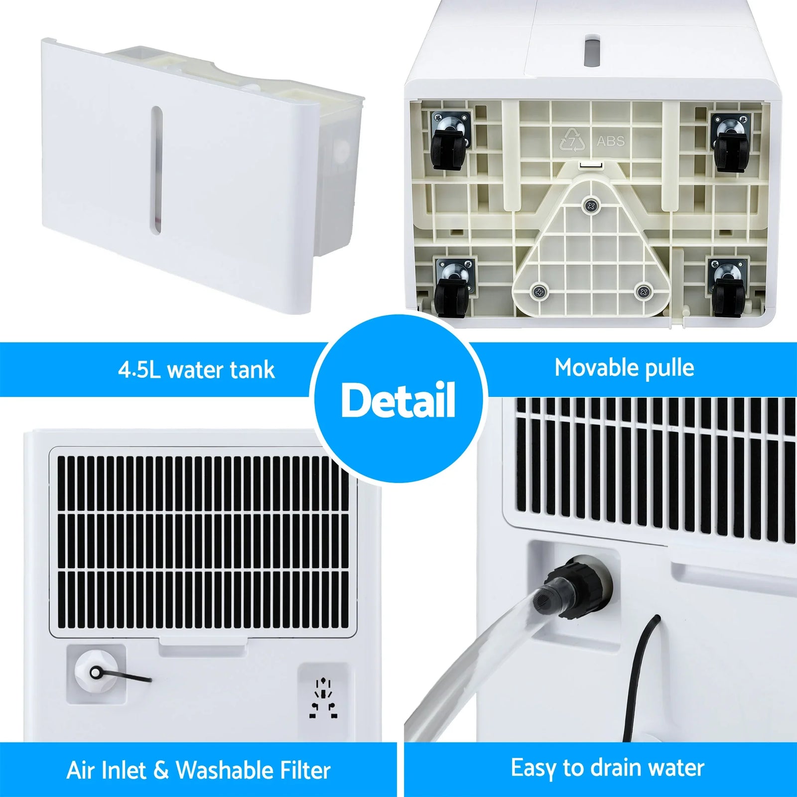 30L/Day Dehumidifier Home Air Dryer Mould Moisture 4.7L Tank