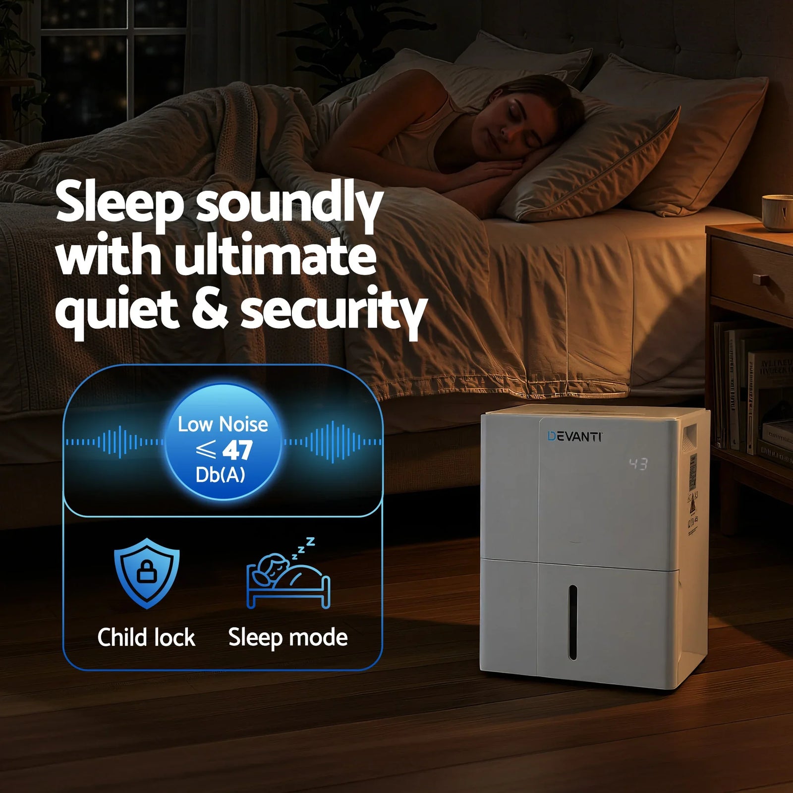 30L/Day Dehumidifier Home Air Dryer Mould Moisture 4.7L Tank