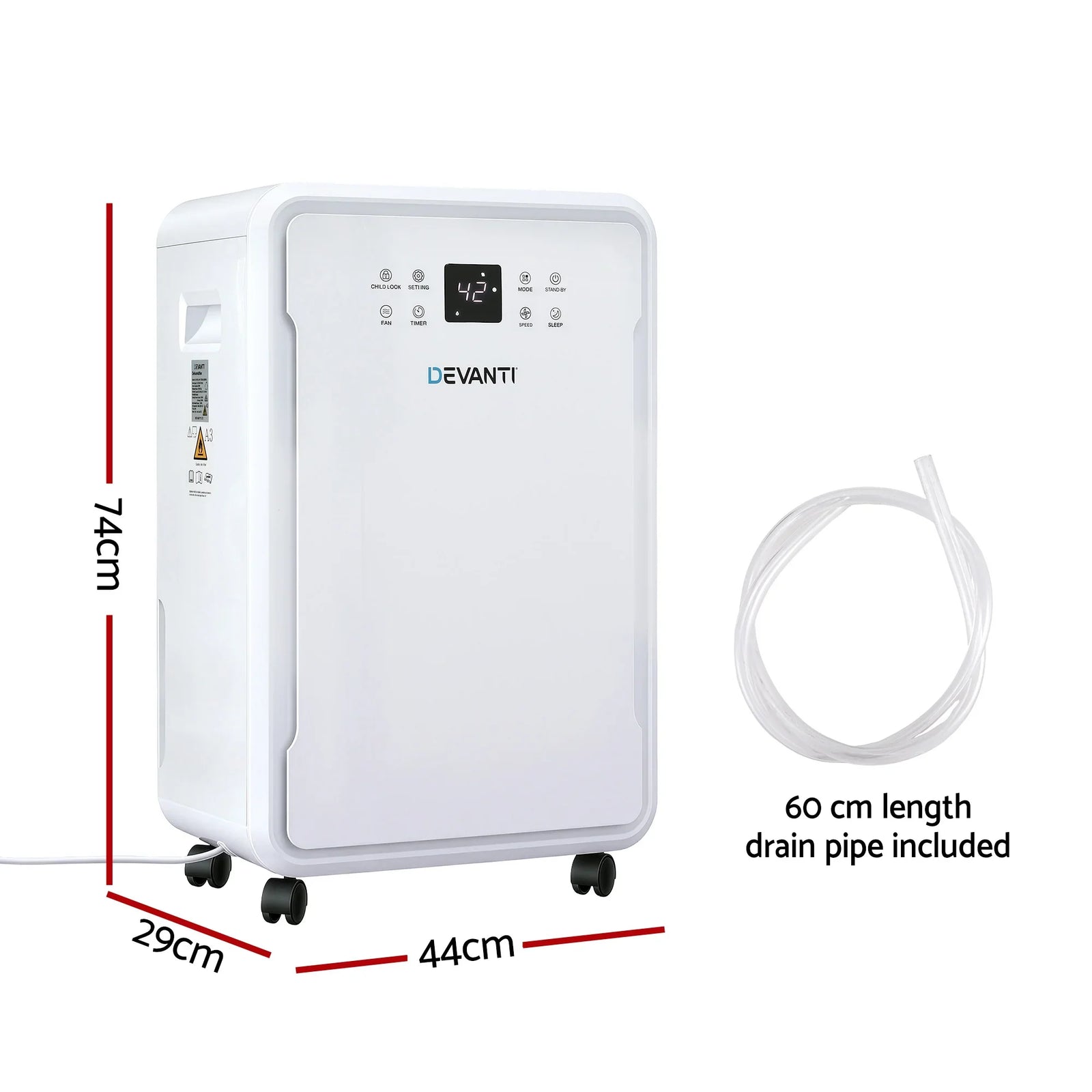 50L/Day Dehumidifier Home Air Dryer Mould Moisture 8.5L Tank