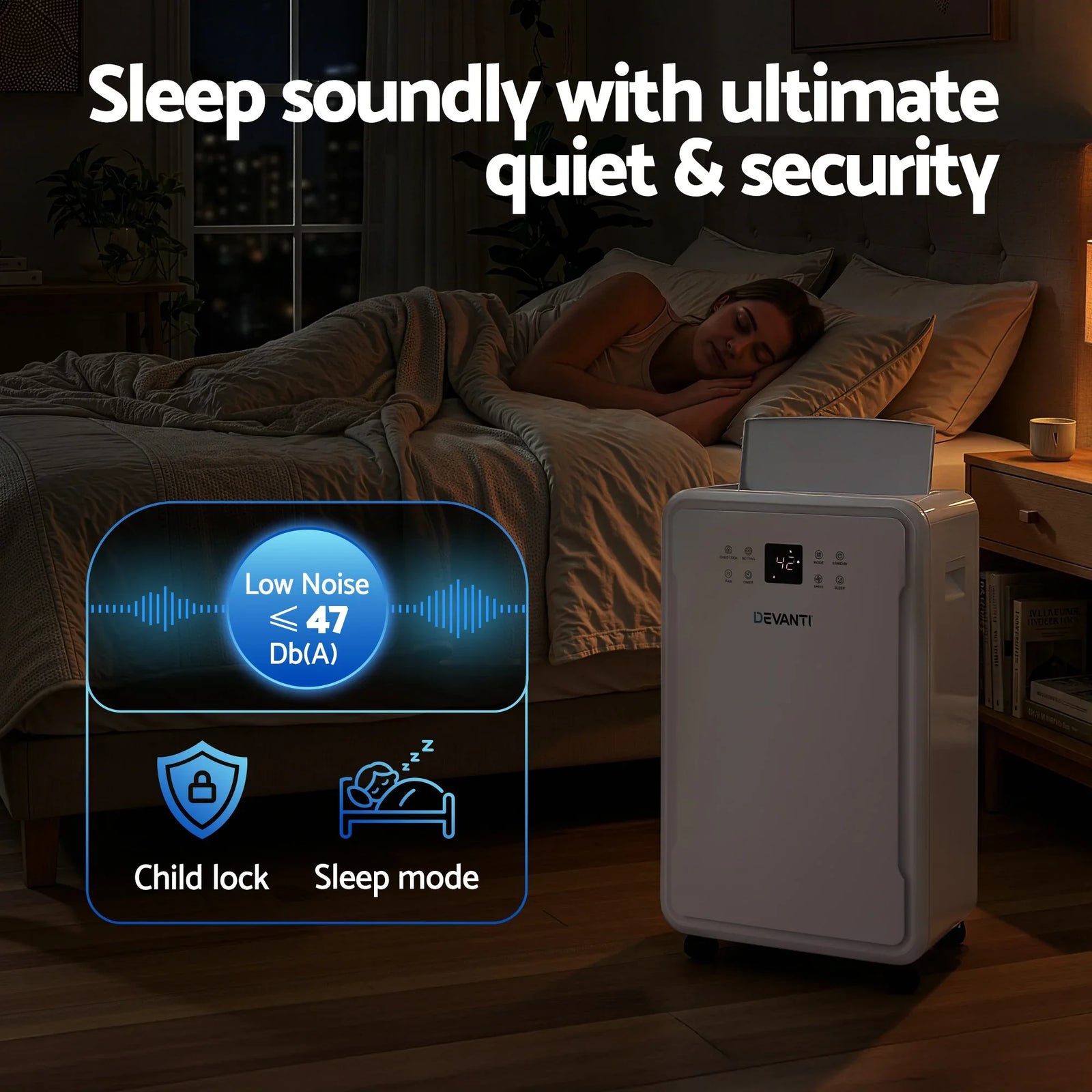 50L/Day Dehumidifier Home Air Dryer Mould Moisture 8.5L Tank